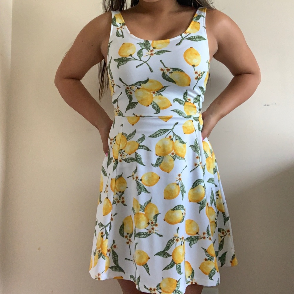H&M Lemon Print Dress (NWOT)